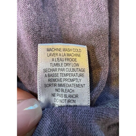 Chaser Purple Size Small Hi Low Oversized Long Sleeve Scoop Neck NWOT - Picture 5 of 8